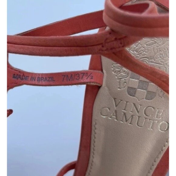 Vince Camuto Women’s Size 7 Multi Ties Strap Woven Platform heels ORANGE - Picture 4 of 13